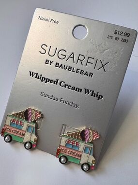 Sugarfix by BaubleBar Ice Cream Truck Stud Earrings NWT Whimsical Retro